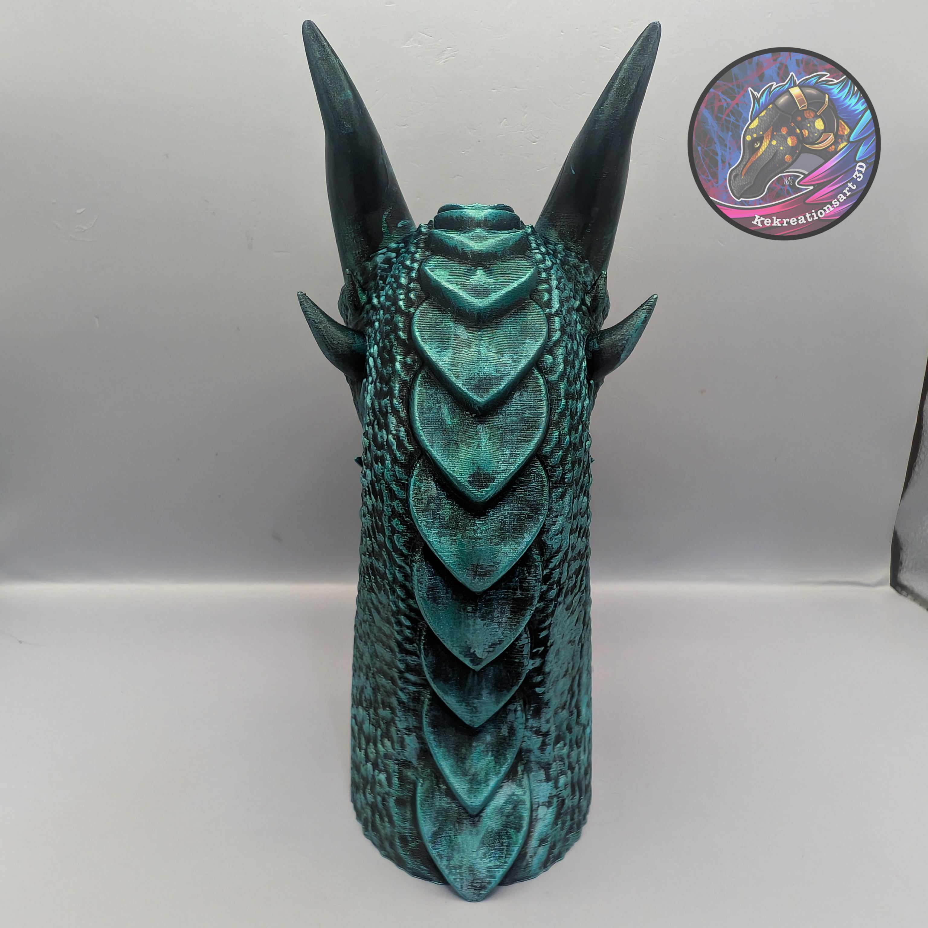 dragon rider statue decor 3d model