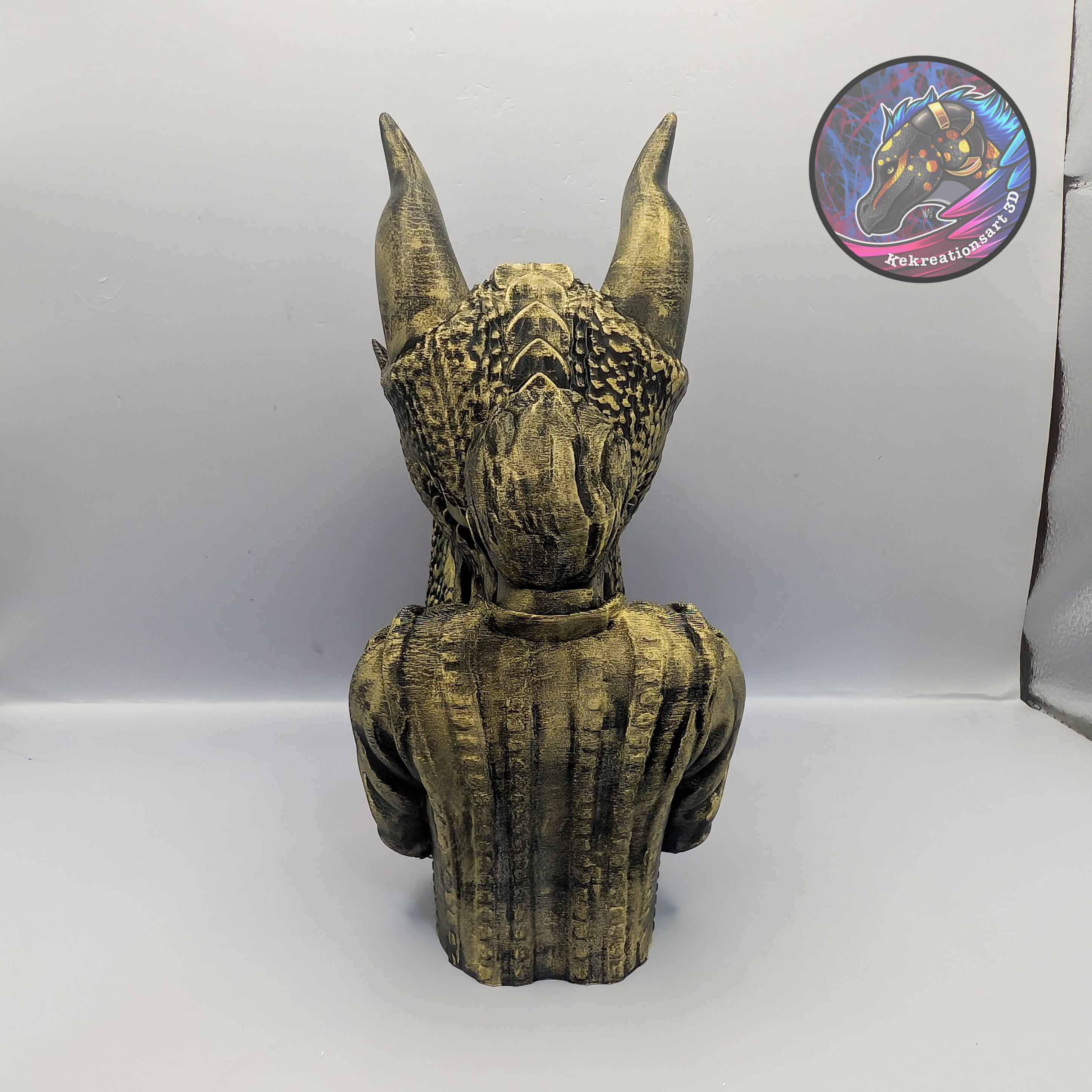 dragon rider statue decor 3d model