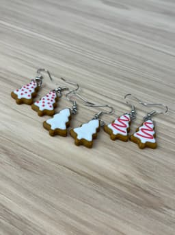 Cookie Tree Earrings 3d model