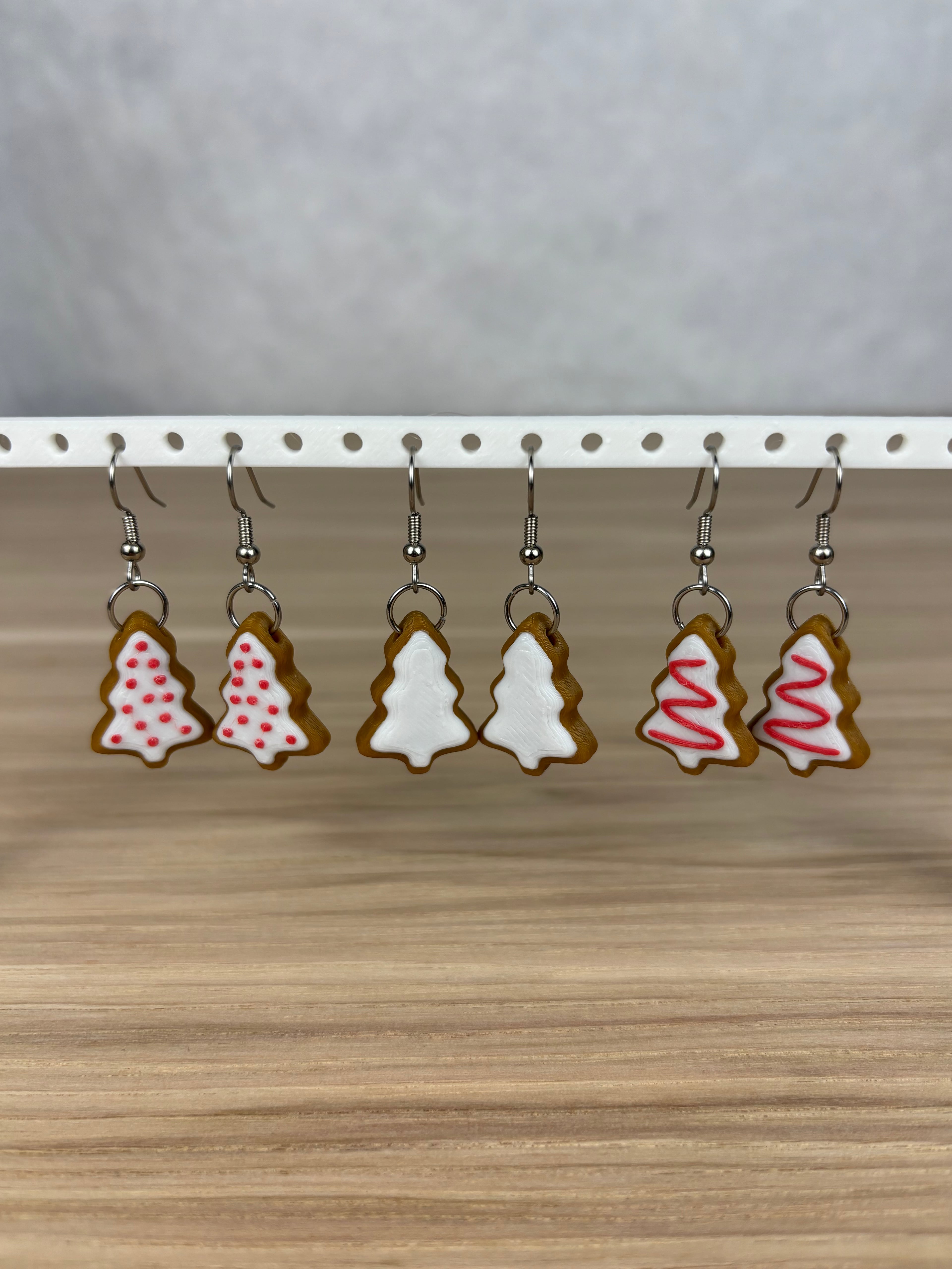 Cookie Tree Earrings 3d model