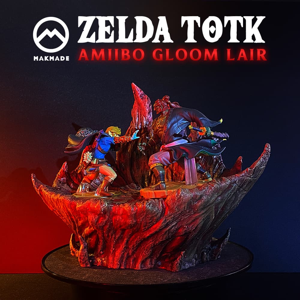 Zelda TOTK Gloom Lair, Amiibo Display 3d model