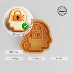 Problem Solving Shape Cutter & Stamp Set, Cookie & Fondant Design, 6-Piece Bundle, Small to Large Sizes PRODUCT_2889 3d model