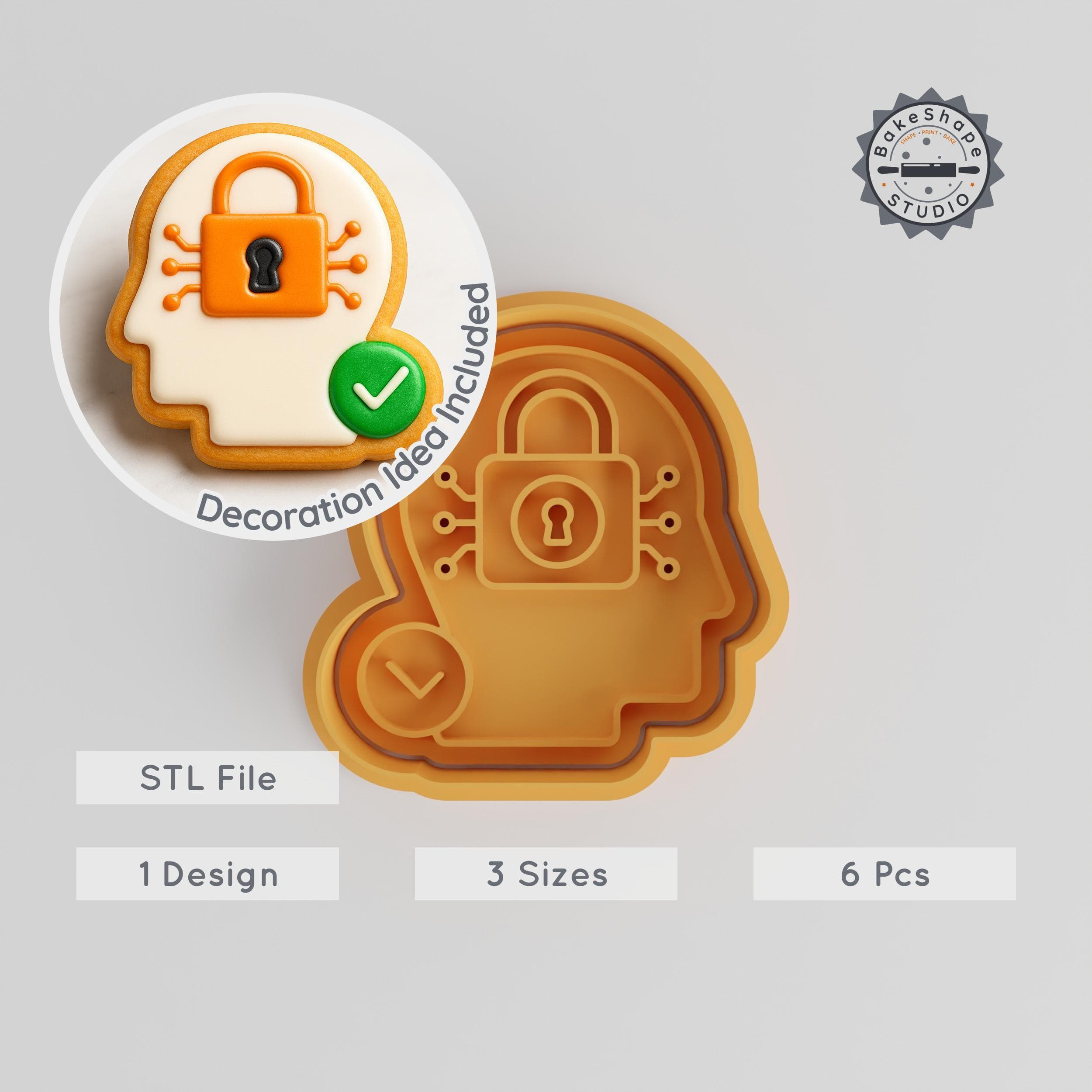 Problem Solving Shape Cutter & Stamp Set, Cookie & Fondant Design, 6-Piece Bundle, Small to Large Sizes PRODUCT_2889 3d model