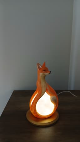 Stylized Fox Lamp 3d model