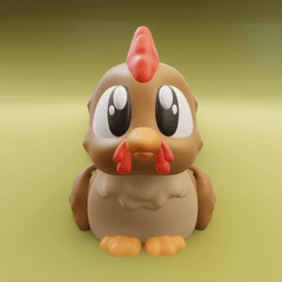 Plumy the Rooster – Flexi Fidget Rooster – 3DPAW 3d model