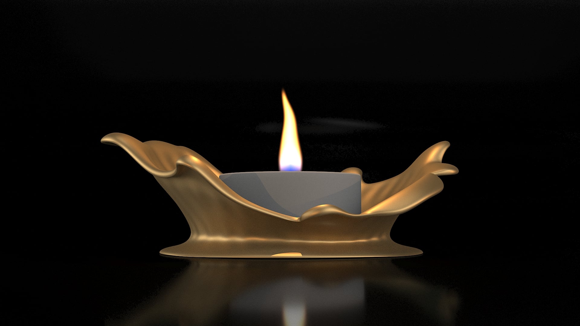 TEALIGHT HOLDER WATER DROP EFFECT 3d model