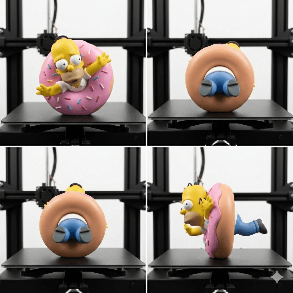 Funny Donut Lover Figure - Multicolor 3D Printable STL - Cartoon Dad Stuck in Dessert 3d model