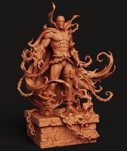 Spawn Figure STL | Comic 3D Print | Cape & Chain Diorama 3d model