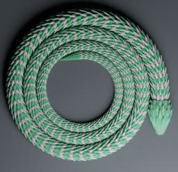 Ultra articulated Snake - up to 2,3m long !!! 3d model