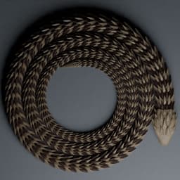 Ultra articulated Snake - up to 2,3m long !!! 3d model