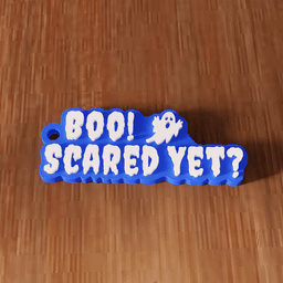 Boo Scared Yet Spooky Keychain 3d model