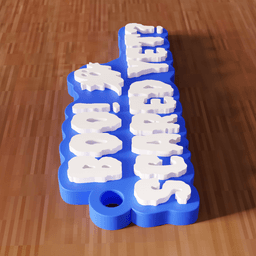 Boo Scared Yet Spooky Keychain 3d model
