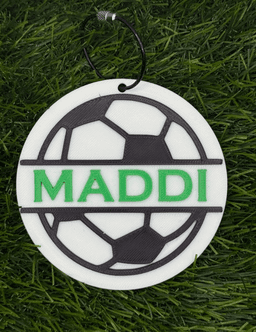 Soccer Name Keychain 3d model