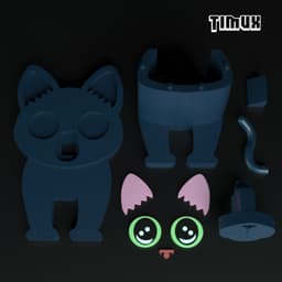 CAT GLASSES HOLDER 3d model