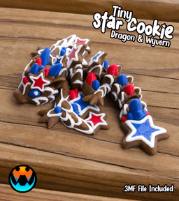 Tiny Star Cookie Dragon and Wyvern 3d model