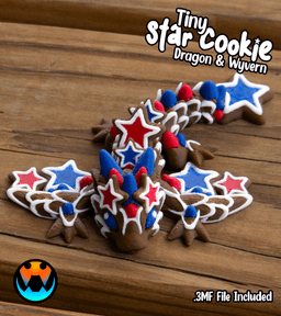 Tiny Star Cookie Dragon and Wyvern 3d model