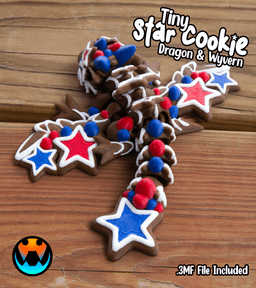 Tiny Star Cookie Dragon and Wyvern 3d model