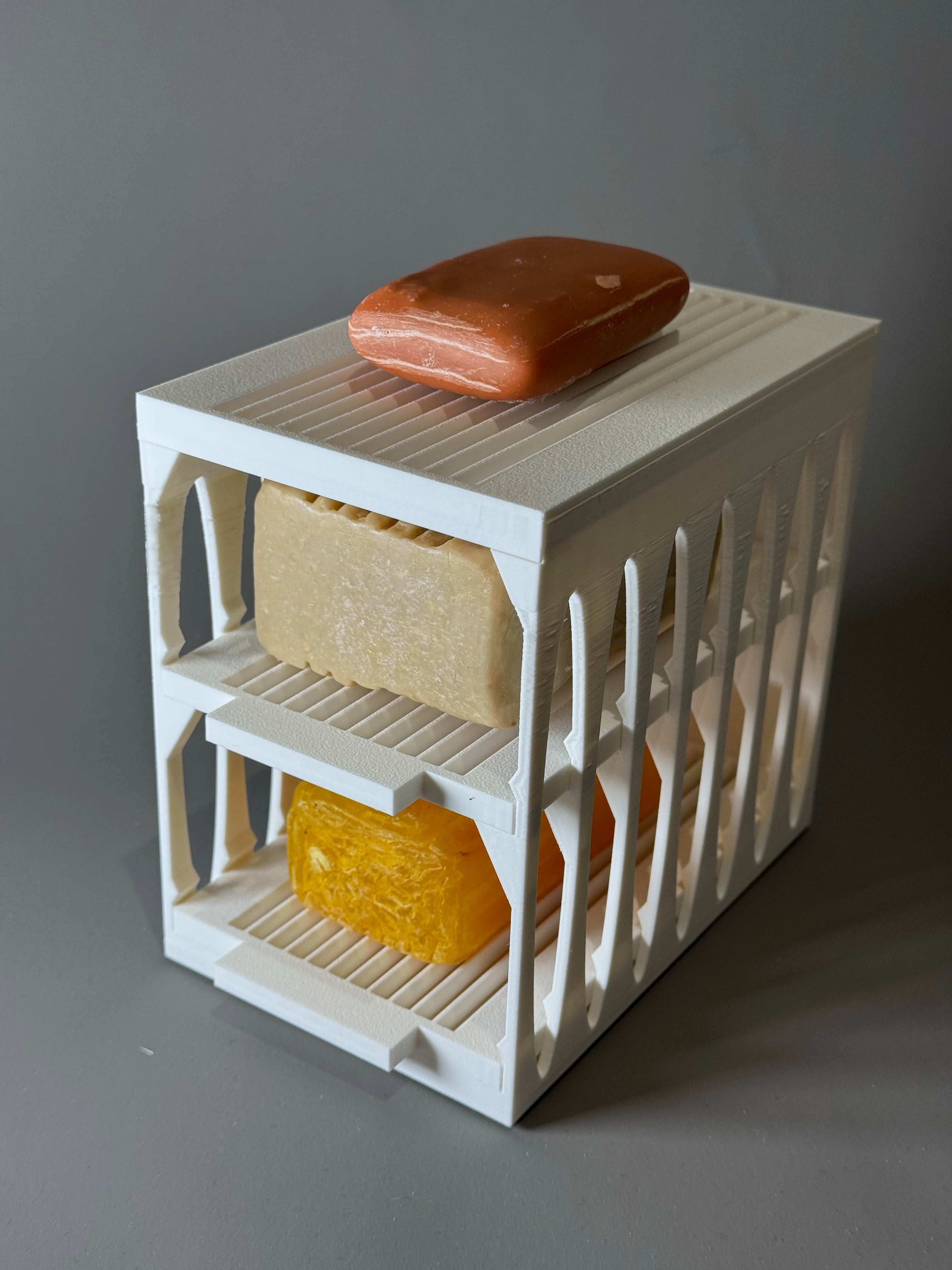 Compact 3-Bar Soap Rack 3d model