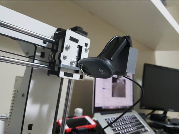 Webcam Support for z-Axis of Graber i3 3d model