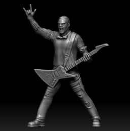 Cyberpunk Rocker Miniature (Pre-Supported) 3d model