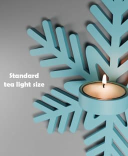 3x Snowflake Wall Tealight Holder Set 3d model