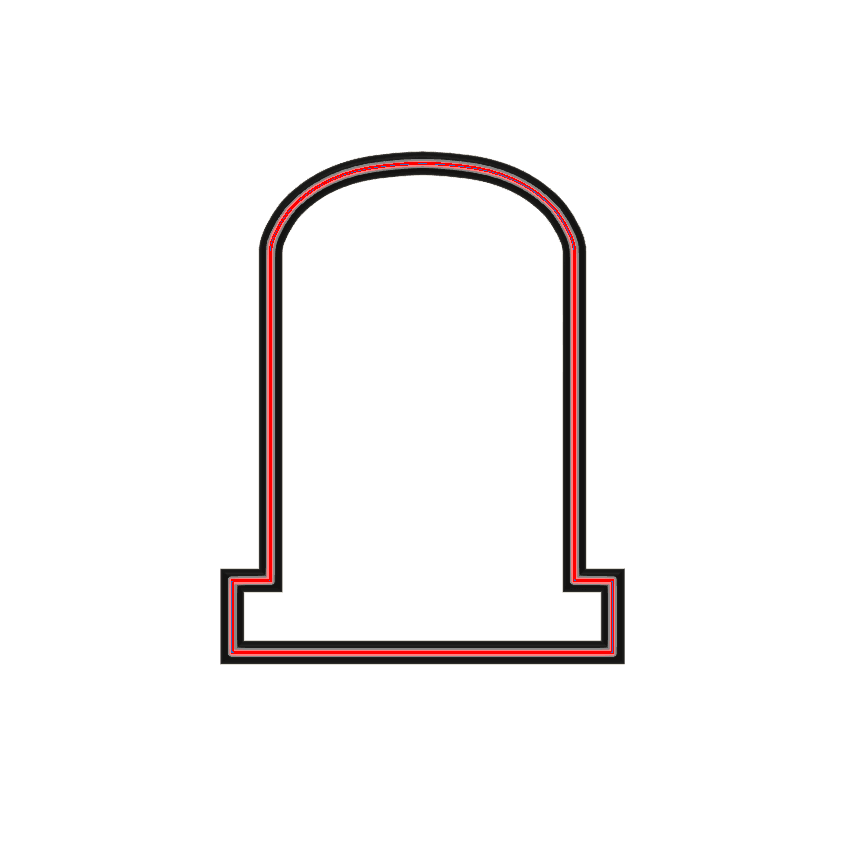 Tombstone Cookie Cutter STL File - 4 inches 3d model
