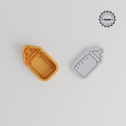 Baby Bottle Shape Cutter & Stamp, Cookie & Fondant Decorating Set, Infant Feeding Bottle Design, Sizes S/M/L PRODUCT_3579 3d model