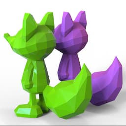 LOWPOLY CUTE FOX 3d model