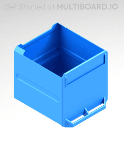 2x2x2 LU - Labelled - Magnetic - Simple Multibin Drawer 3d model