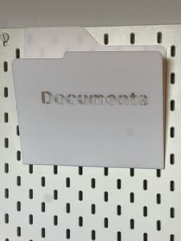 Windows Folder-Style Document Holder for IKEA Skådis Pegboard 3d model