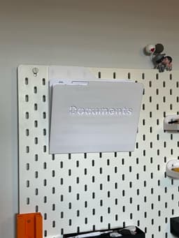 Windows Folder-Style Document Holder for IKEA Skådis Pegboard 3d model