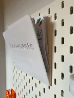 Windows Folder-Style Document Holder for IKEA Skådis Pegboard 3d model