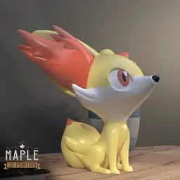 653. Fennekin - Basic & Ornamental 3d model