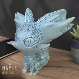 653. Fennekin - Basic & Ornamental 3d model
