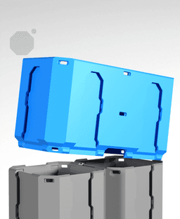 3x3x4 - Simple Walls - Universal Click-In Multibin Shell Extension 3d model