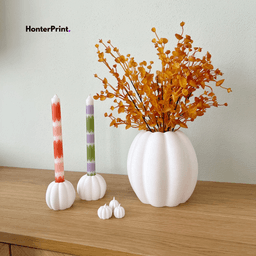 Pumpkin Vase STL | Modern Fall Vase for 3D Printing | Autumn Home Decor | Halloween Pumpkin Vase 3d model