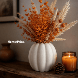 Pumpkin Vase STL | Modern Fall Vase for 3D Printing | Autumn Home Decor | Halloween Pumpkin Vase 3d model