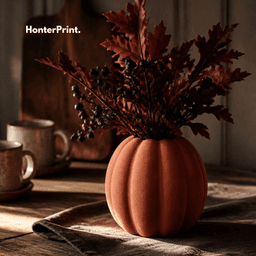 Pumpkin Vase STL | Modern Fall Vase for 3D Printing | Autumn Home Decor | Halloween Pumpkin Vase 3d model