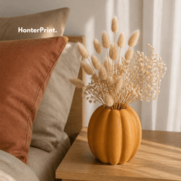 Pumpkin Vase STL | Modern Fall Vase for 3D Printing | Autumn Home Decor | Halloween Pumpkin Vase 3d model