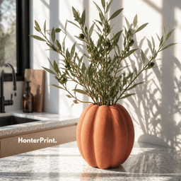 Pumpkin Vase STL | Modern Fall Vase for 3D Printing | Autumn Home Decor | Halloween Pumpkin Vase 3d model