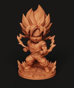 Goku Super Saiyan Statue | Dragon Ball Z Action Figure | Anime Warrior 3D Print 3d model