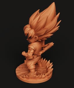 Goku Super Saiyan Statue | Dragon Ball Z Action Figure | Anime Warrior 3D Print 3d model