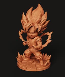 Goku Super Saiyan Statue | Dragon Ball Z Action Figure | Anime Warrior 3D Print 3d model