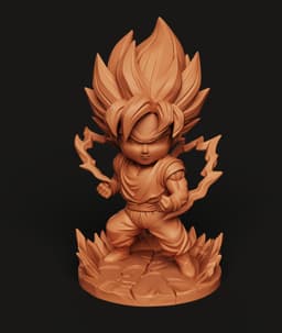 Goku Super Saiyan Statue | Dragon Ball Z Action Figure | Anime Warrior 3D Print 3d model