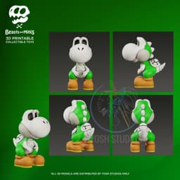 Boney Green Dinosaur 3D Printer STL file 3d model