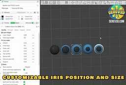 Printable Craft Eyes - Cabochon Glass Eye Replacement Set, Fast Batch 3D Print STL/3MF 3d model