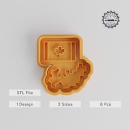 Map Shape Cutter & Stamp Bundle, Cookie & Fondant Decorations, 6 Pieces, S/M/L, Route Guide, Travel Path, Navigation, Wayfinder PRODUCT_5485 3d model