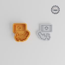 Map Shape Cutter & Stamp Bundle, Cookie & Fondant Decorations, 6 Pieces, S/M/L, Route Guide, Travel Path, Navigation, Wayfinder PRODUCT_5485 3d model