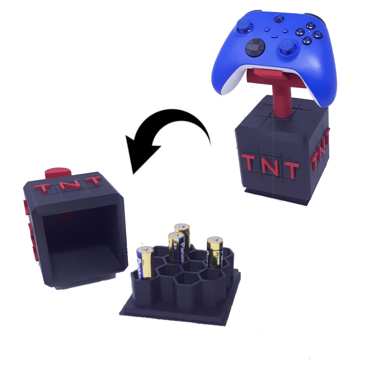 TNT-Thrills: Game changing controller display with a Secret battery organizer 3d model