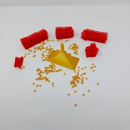 Heart shaped Tetris puzzle with a stand 3d model